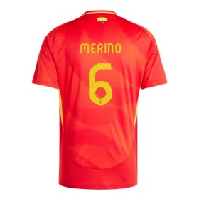 Koszulka Hiszpania Mikel Merino 6 Domowe Euro 2024 Koszulki Piłkarskie Krótki Rękaw
